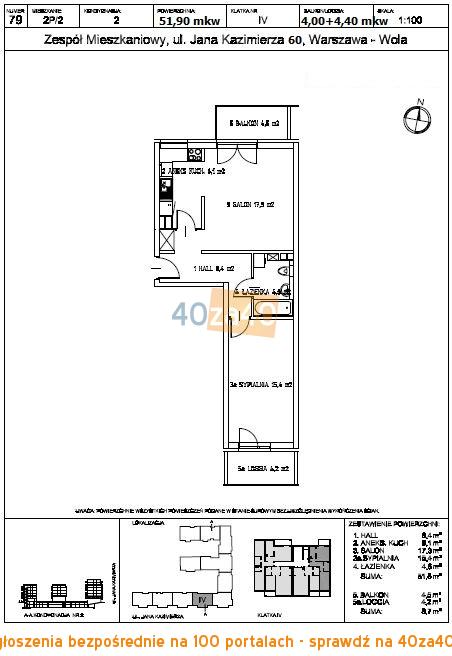 Mieszkanie na sprzedaż52 m2