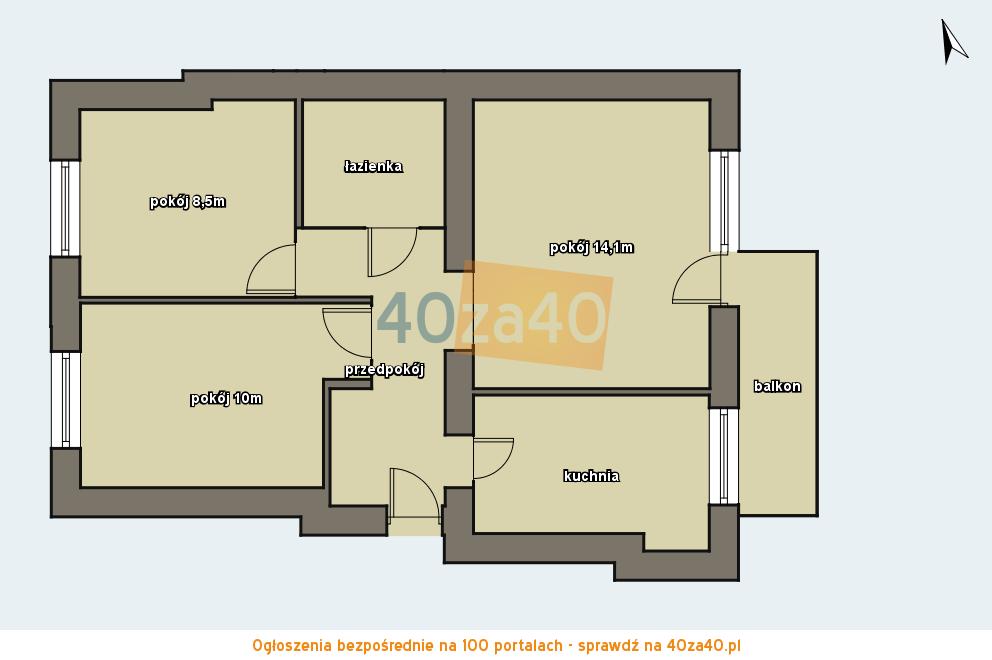 Mieszkanie na sprzedaż50.8 m2