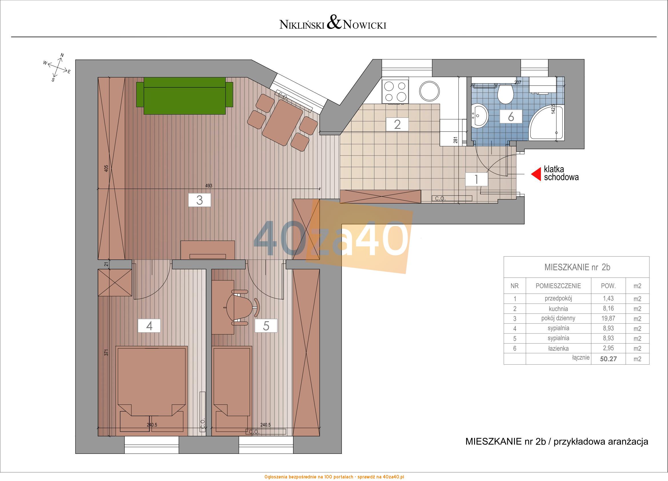 Mieszkanie na sprzedaż50.27 m2
