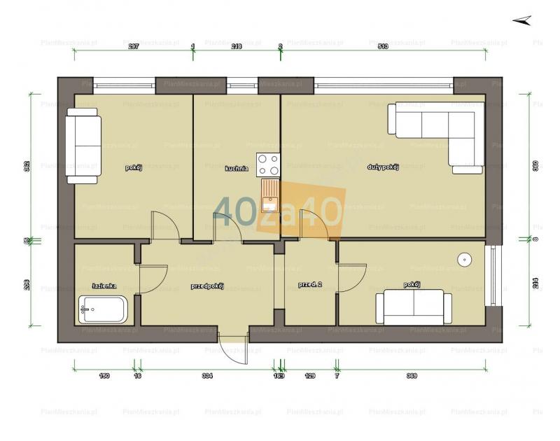 Mieszkanie na sprzedaż58.1 m2