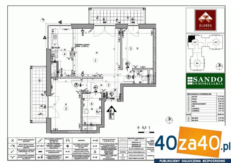 Mieszkanie na sprzedaż60 m2